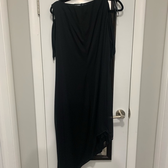 Plus Sized Asymmetrical Black Dress. - Picture 5 of 5